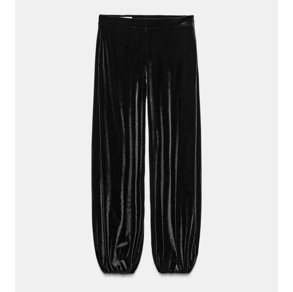 ZARA VELVET BALLOON PANTS SIZE M L - Picture 15 of 16